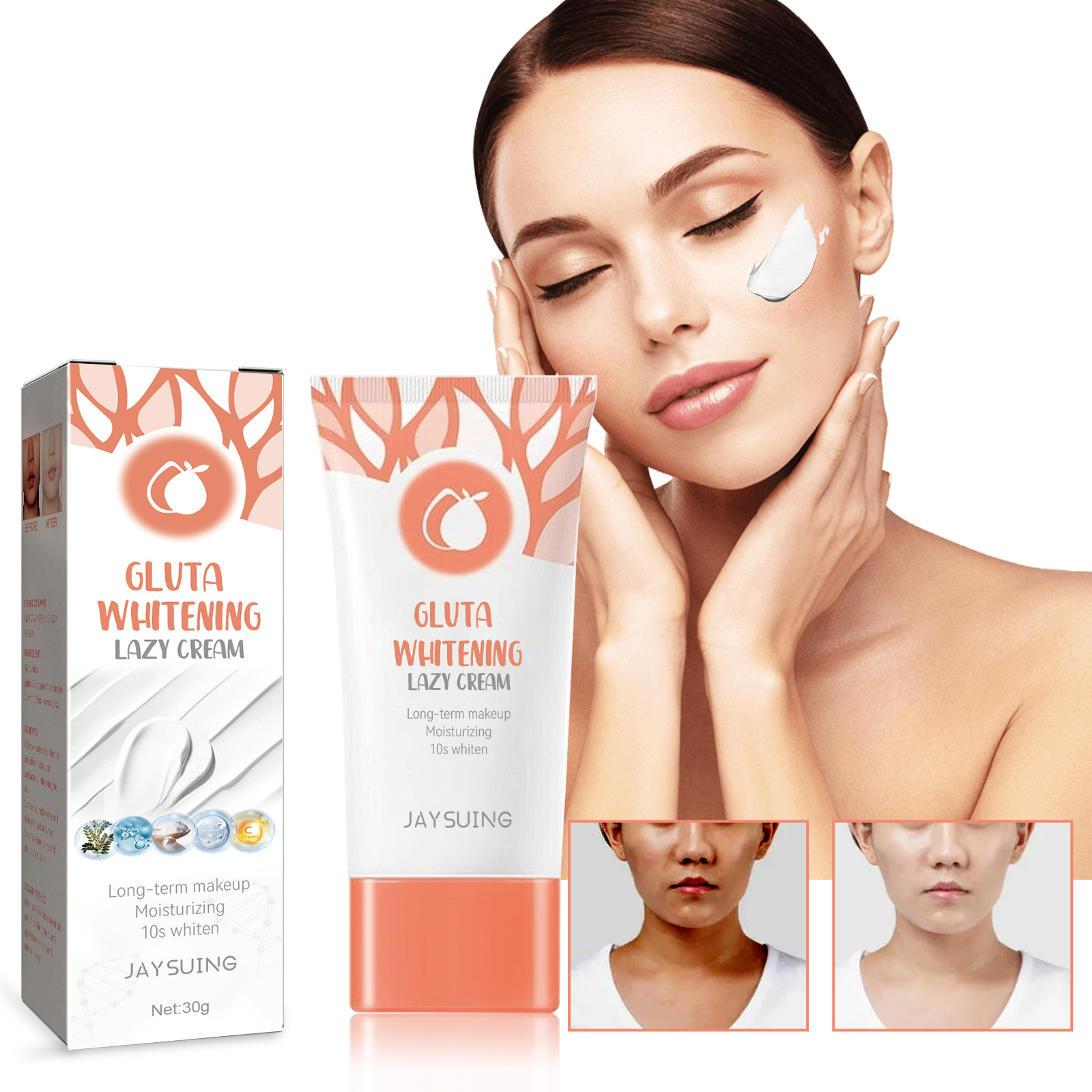 Jayswing Whitening Firms hidratează pielea feței Cremă de față cu efect de albire, hidratare, rejuvenare, lifting și reparare_voghion.com