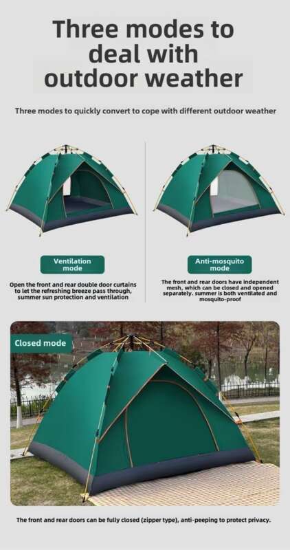 Tent Outdoor Folding Portable Park Equipment Camping Overnight Rainproof Thickening Fully Automatic Beach Indoor_voghion.com