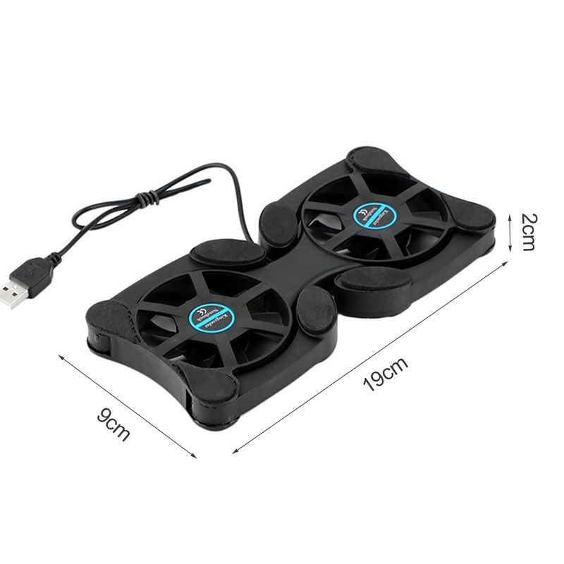 Xinweiqing Octopus Vorm Draagbare Opvouwbare Notebook Laptop Twin USB Ventilator Koeler Koelbasis_voghion.com