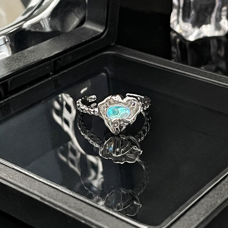 Minimalist Design with Moonlight Stone, Fashionable Open for Women's Instagram, Cool Sweet Style, Personalized and_voghion.com
