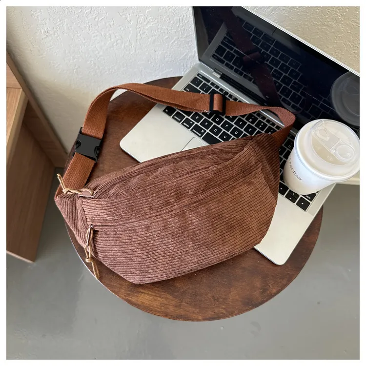 Frauen Taille Cord Student Schulter Handtasche Crossbody Brust Brust Tasche Fanny Pack Mode Telefon Weibliche Bum Gürtel Geldbörse_voghion.com