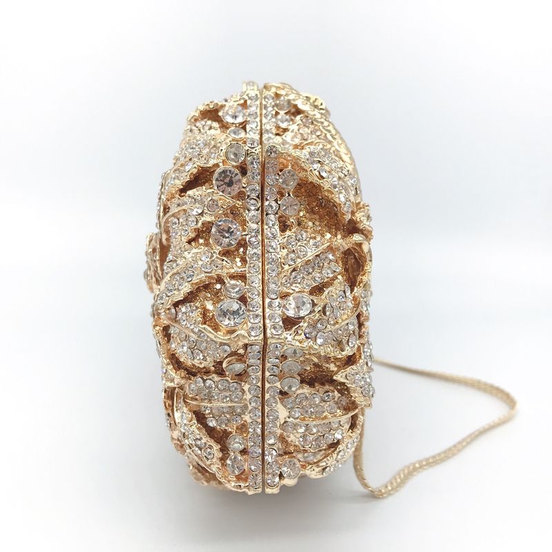 Amiqi Meerjungfrau Party Handtasche für Damen, Diamanten, helles, festes Muster, klares Abendessen, Metallrahmen,_voghion.com