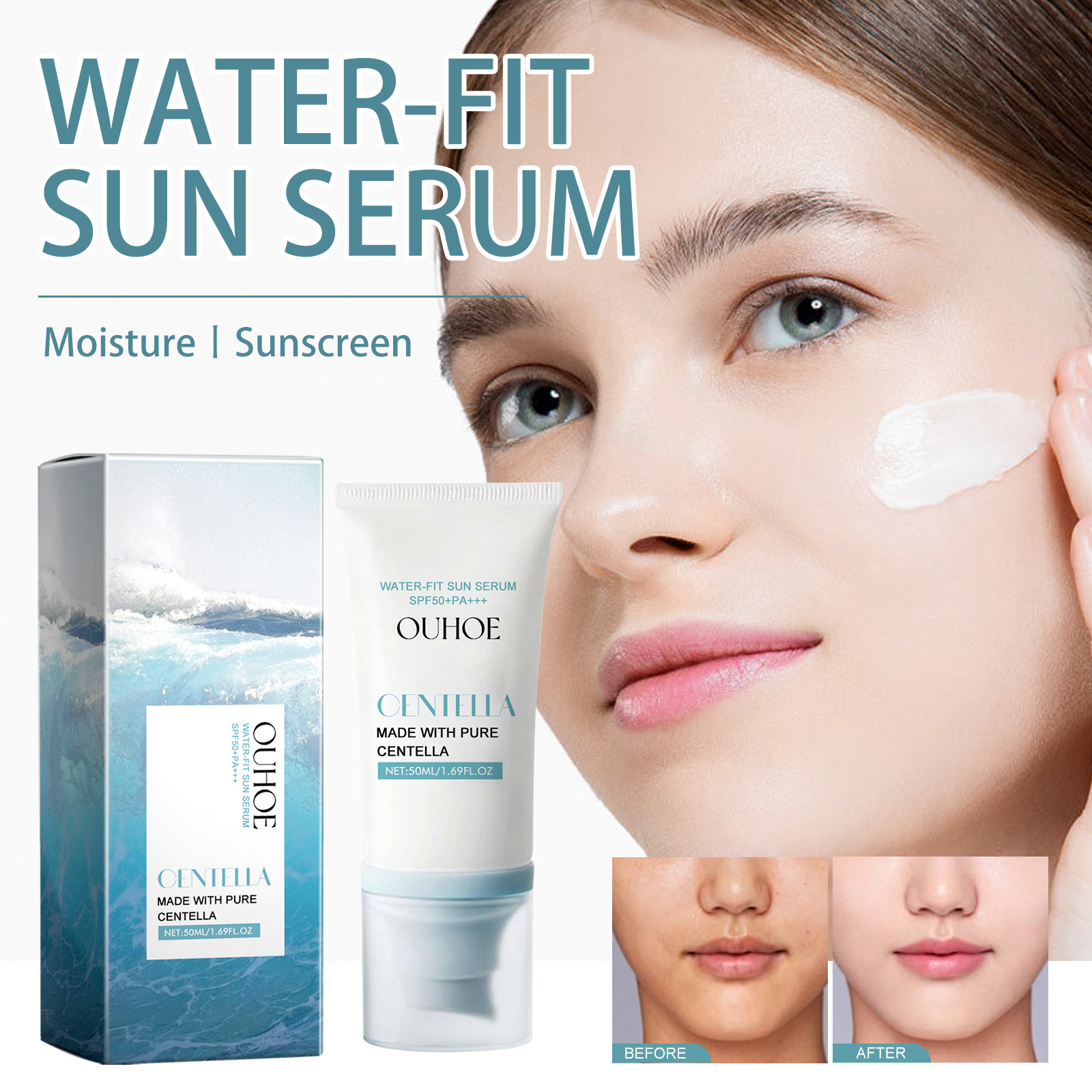 OUHOE Moisturizing Protection Cream Moisturizes protects the skin without false whitening. It is refreshing in summer,_voghion.com