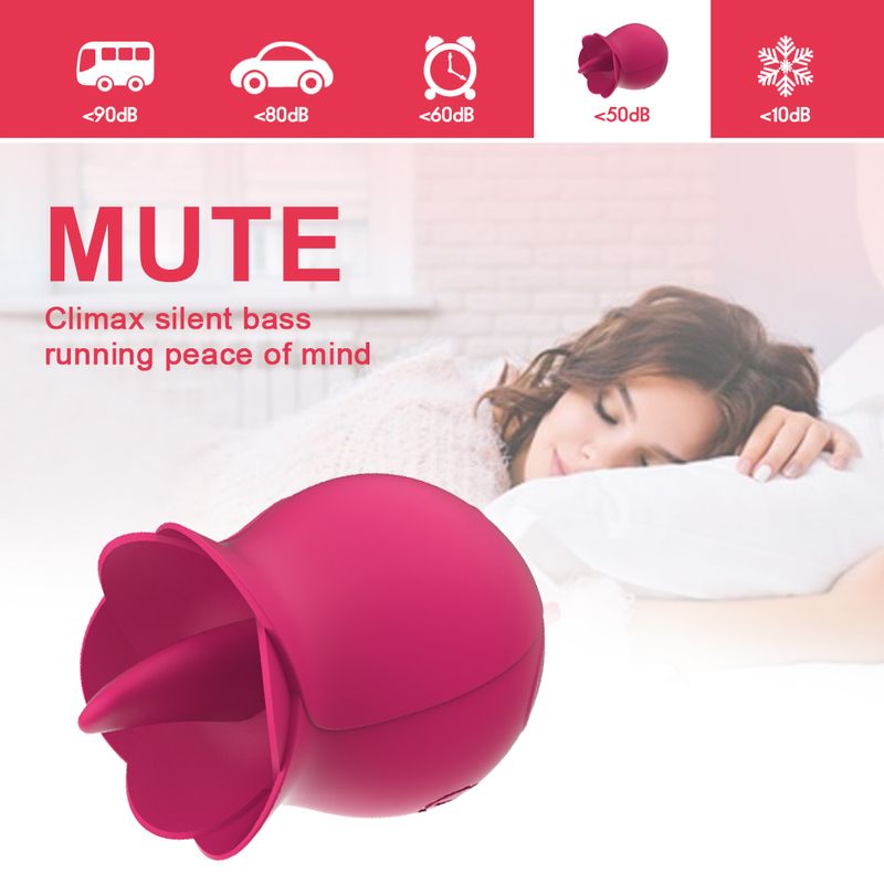 Rose Vibrator Mänguasjad Naised Muna Kliitori imemine G-punkti stimulaator Masturbaator Seksmänguasi Keele lakkumine 18 täiskasvanud naisele_voghion.com