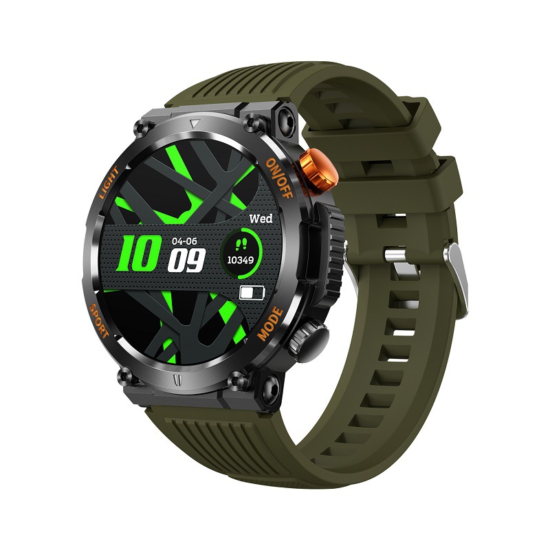 Smart HT17 Outdoor Heart Rate Blood Oxygen Monitoring Sports Round Bluetooth Call Three-Proof Watch_voghion.com