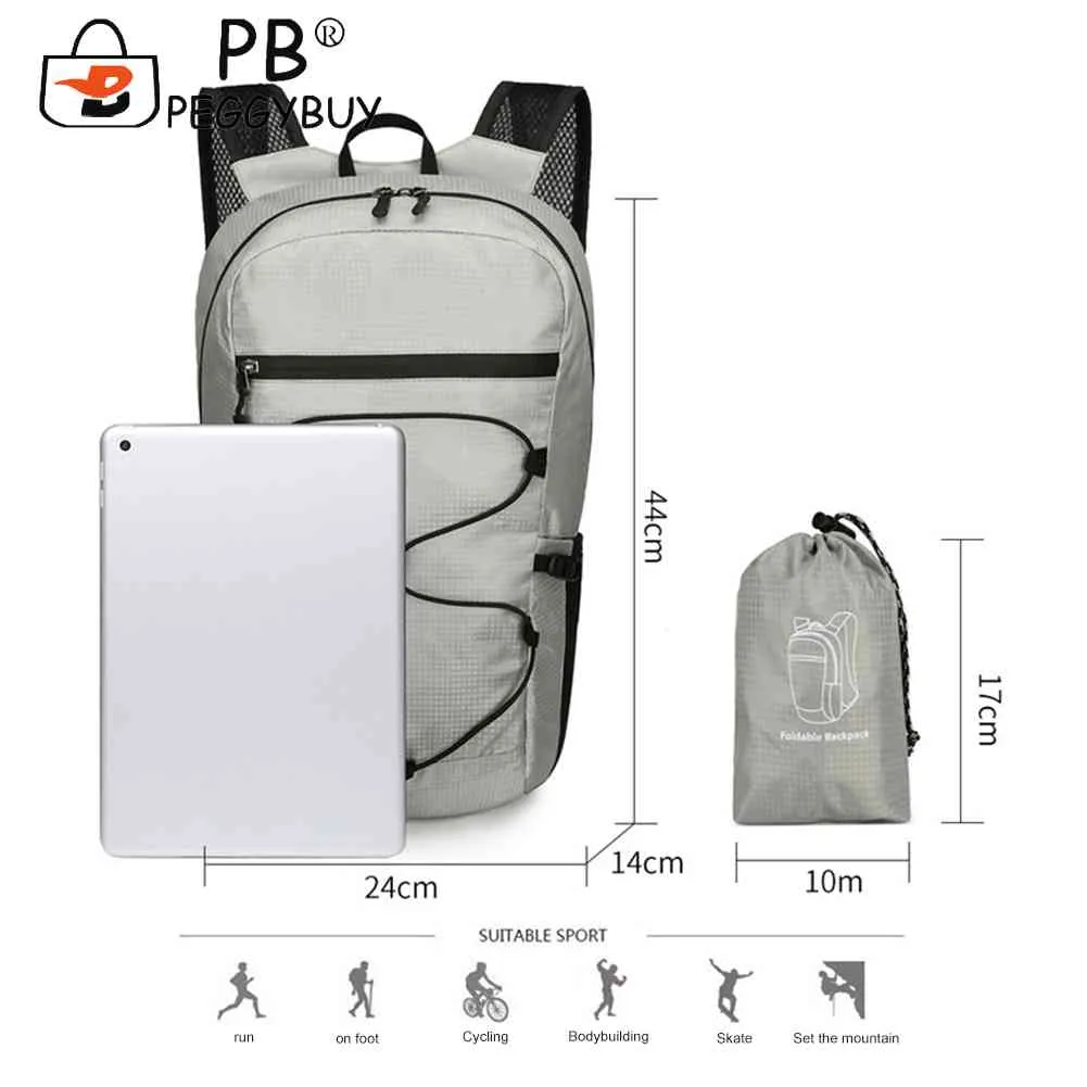 Zaino sportivo da esterno in nylon leggero e impermeabile, di grande capacità, per arrampicata, campeggio, escursionismo, pesca, viaggio._voghion.com