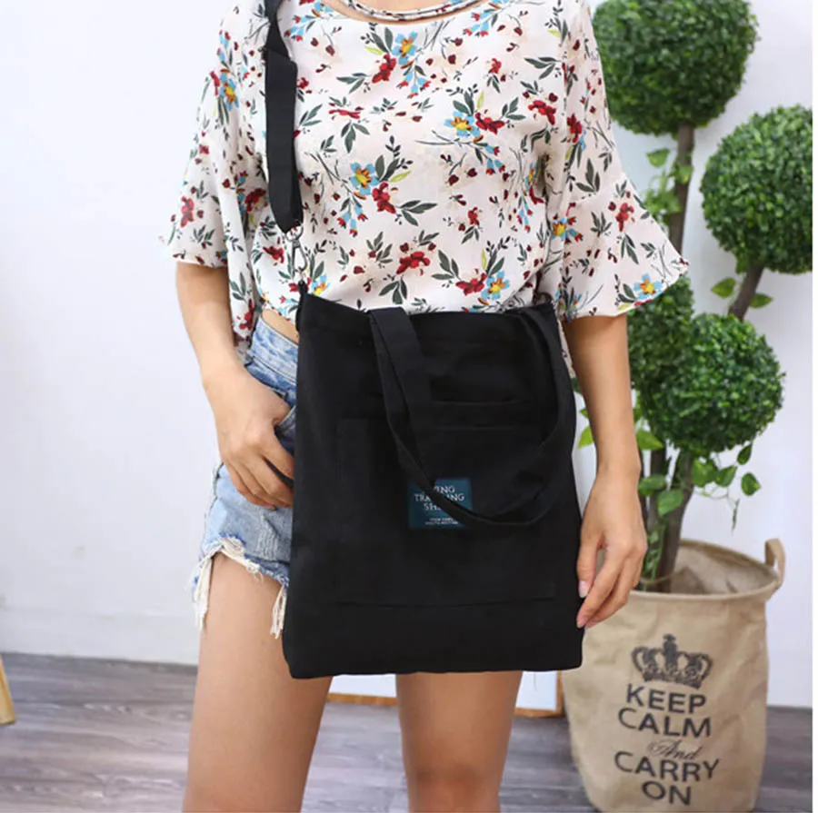 Kordelzug Frauen Handtaschen Große Kapazität Canvas Tasche Vintage Reißverschluss Klappe Schulter Messenger Umhängetaschen Beutel Bolsos_voghion.com