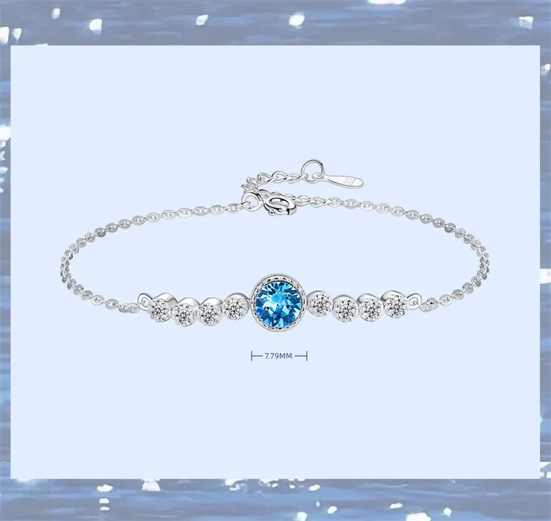 Bracciale con catena a trifoglio, marchio Heart of the Sea Sterling Silver 2021, per donna, braccialetti da sposa Praty BS4745_voghion.com