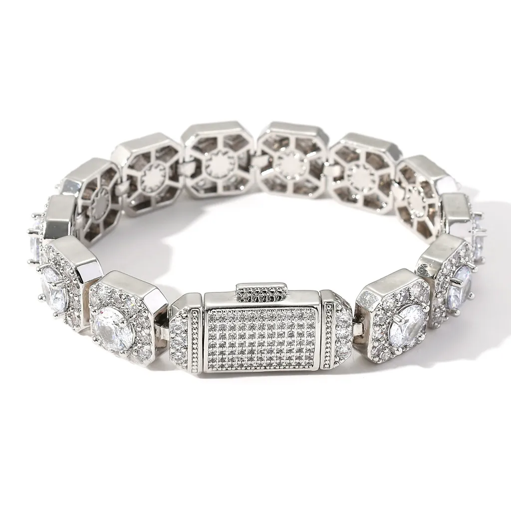 Fashion Jewelry Necklaces Custom Hip Hop 13MM VVS Moissanite Sterling Sier Chain Bling Iced Out Men Diamond Necklace_voghion.com