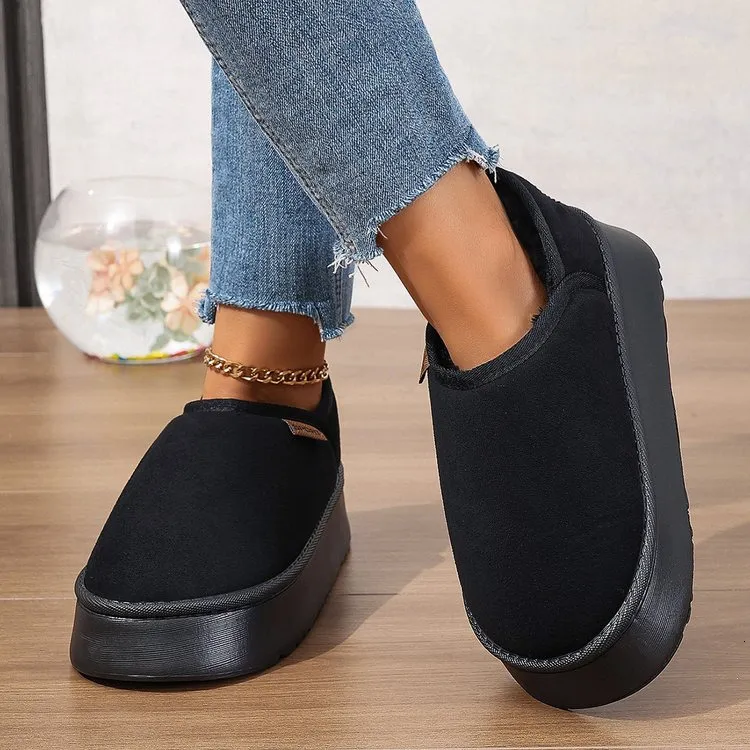 Women's Winter Thick Soled Cotton Running Shoes For Cold Weather_voghion.com