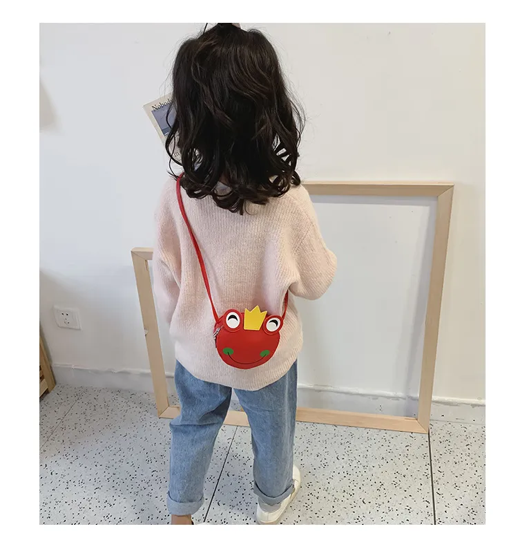 Fashion Kids Handbags Newest Korean Girls Mini Princess Purses Cute Frog Shoulder Messenger Bag Children Coins Bags_voghion.com