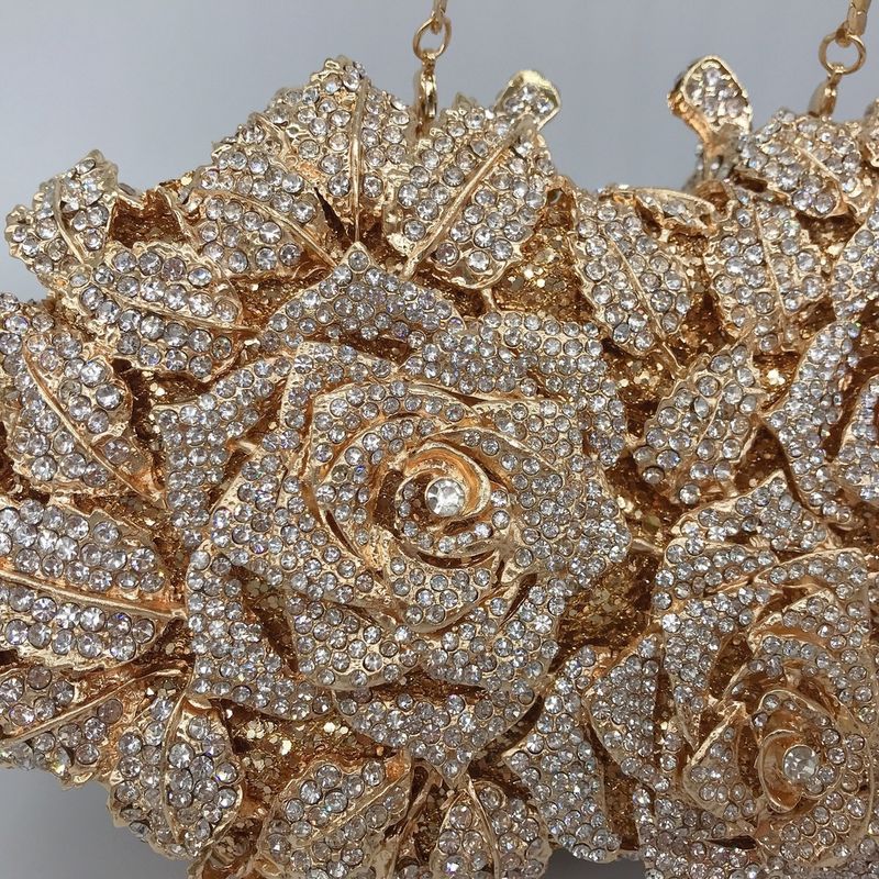 Amiqi Meerjungfrau Party Handtasche für Damen, Diamanten, helles, festes Muster, klares Abendessen, Metallrahmen,_voghion.com