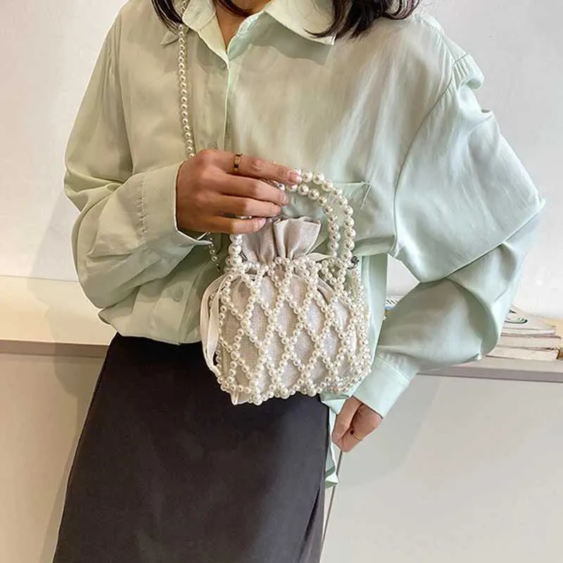 Sacs à bandoulière tissés en perles pour femmes, petit portefeuille, sac à main décontracté, porte-monnaie pour femmes, C241211_voghion.com