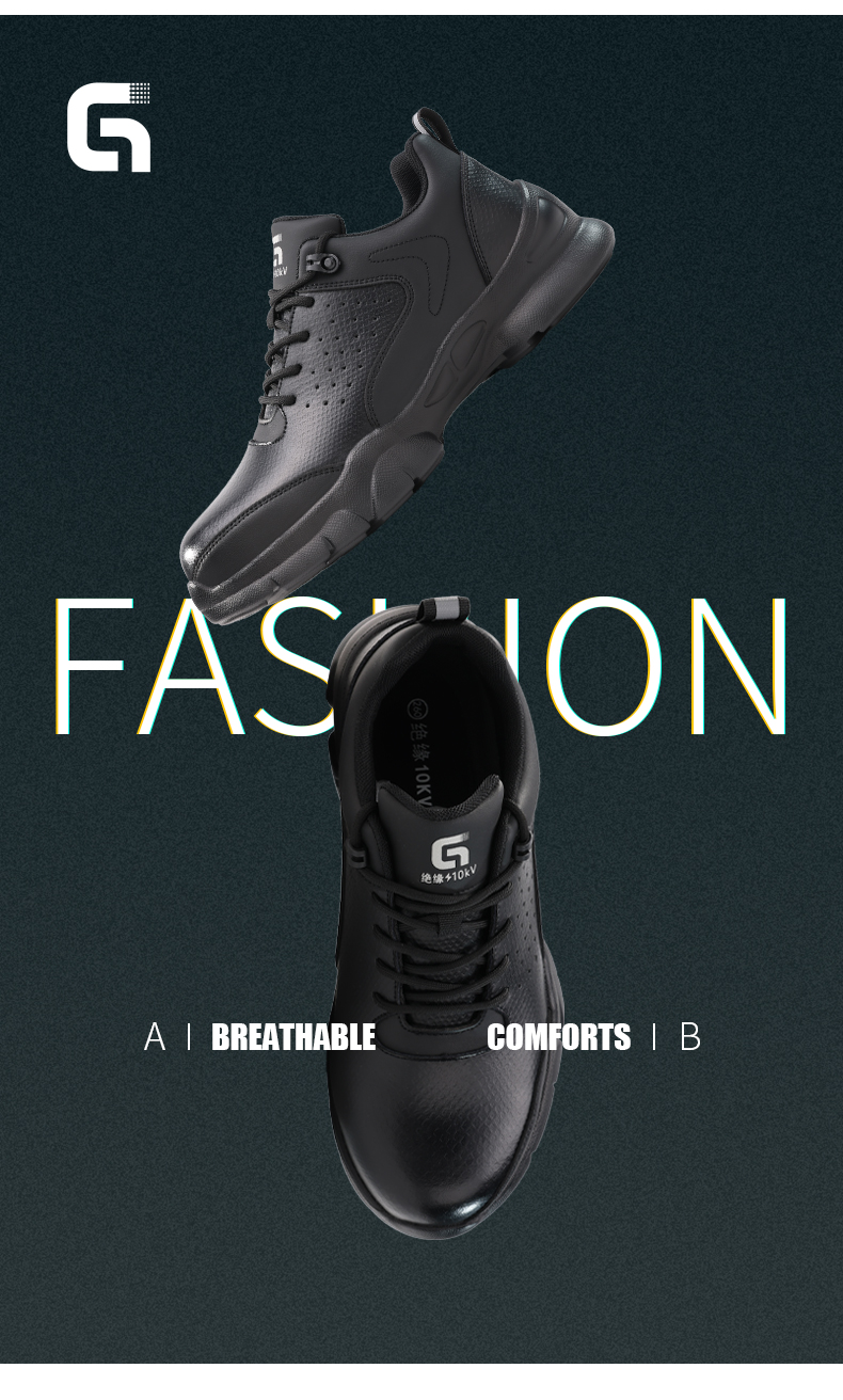 Scarpe antinfortunistiche GUYISA con puntale in plastica per elettricisti, leggere, morbide e comode, 39-44 5051KV_voghion.com