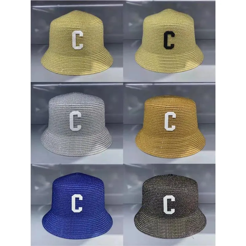Urlaub Strohhüte Stilvolle Designer Caps Herren Damen Bucket Hat Windschutzkappe Brief Outdoor Sonnenhut Klassisch Hoch_voghion.com