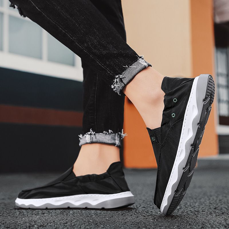 Pantofi sport de vară 2024, din pânză, respirabili, leneși, cu talpă moale, din pânză, cu un singur pas, casual, Old Beijing_voghion.com