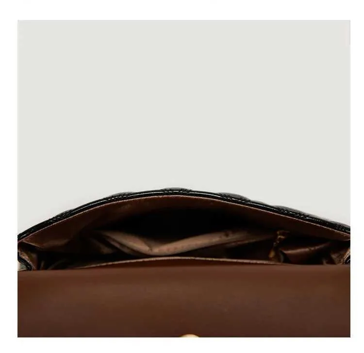 Women's Large Capacity Plaid Crossbody Handbag In Leather Style_voghion.com