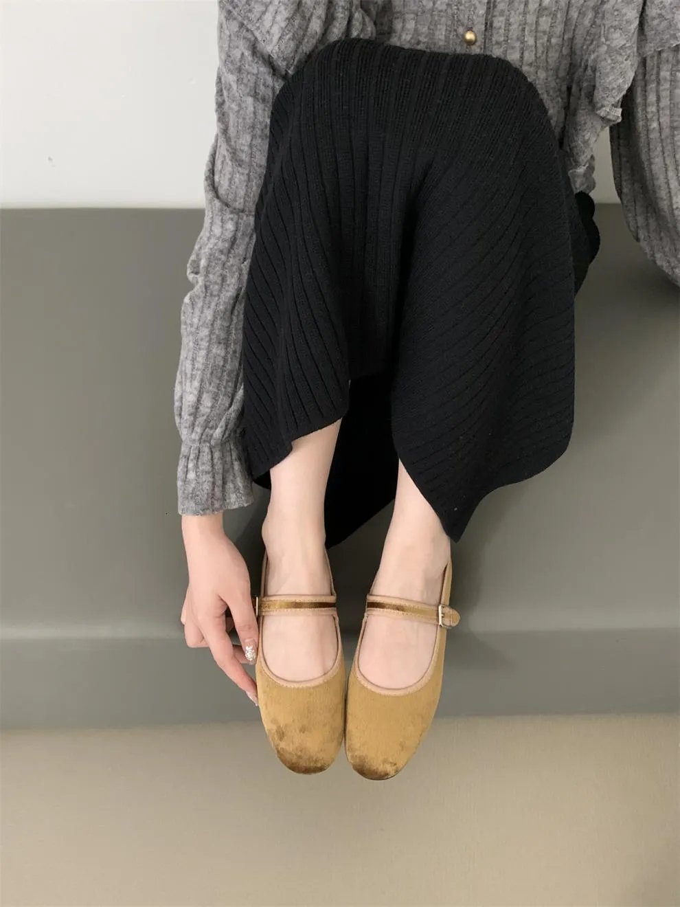 Mary jane instappers voor dames comfortabele platte schoenen_voghion.com