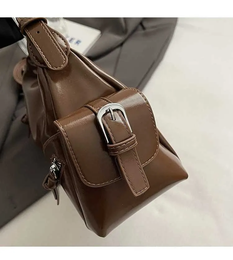 Strukturiertes Damen Schultertasche Aus Pu Leder Umhängetasche_voghion.com