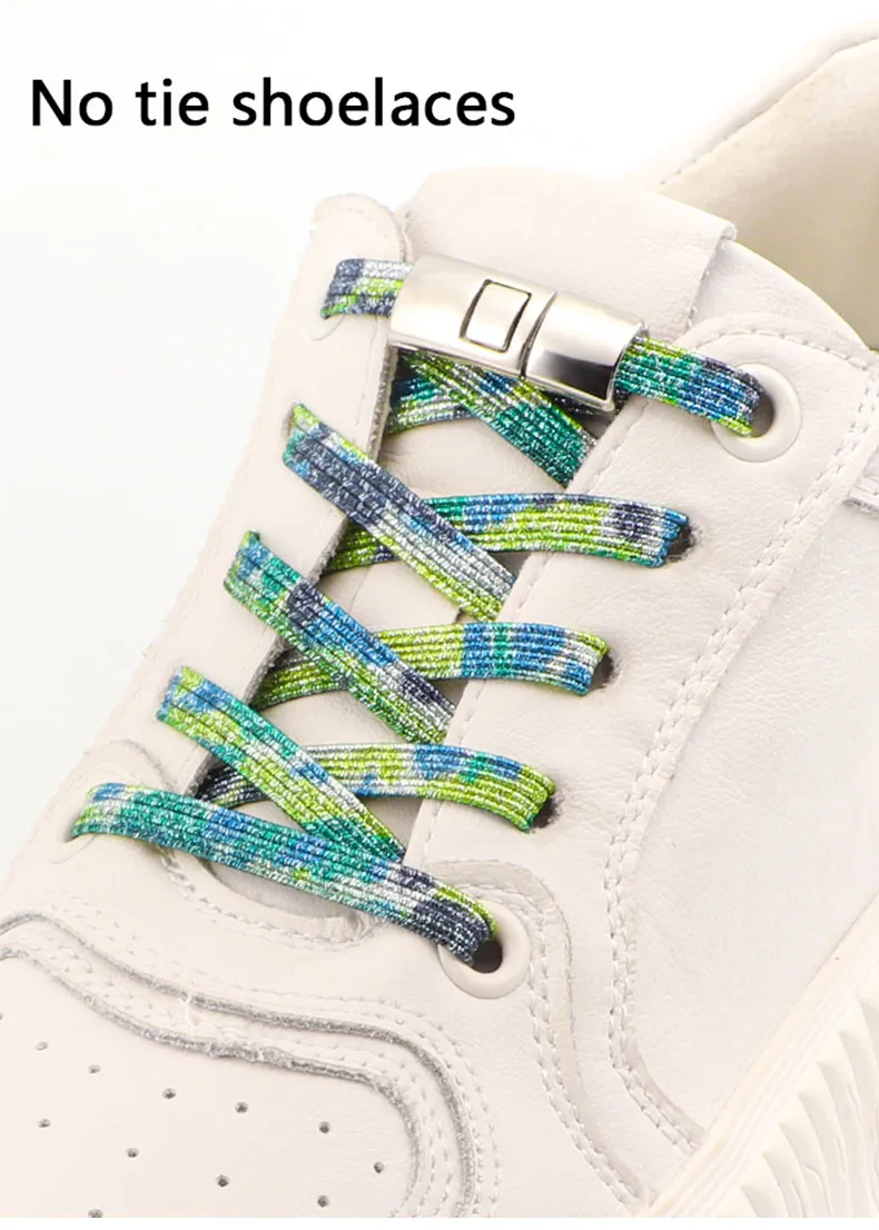 Lacci elastici per scarpe senza lacci Lacci colorati per scarpe piatte Veloci da indossare e togliere Comodi lacci per scarpe pigre Unisex 1_voghion.com