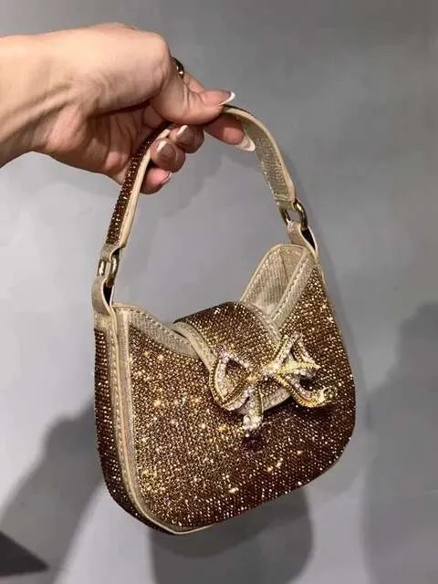 Třpytivá lesklá mini Rhies Dia večerní módní dámská kabelka svatební párty spojka kabelka crossbody taška_voghion.com