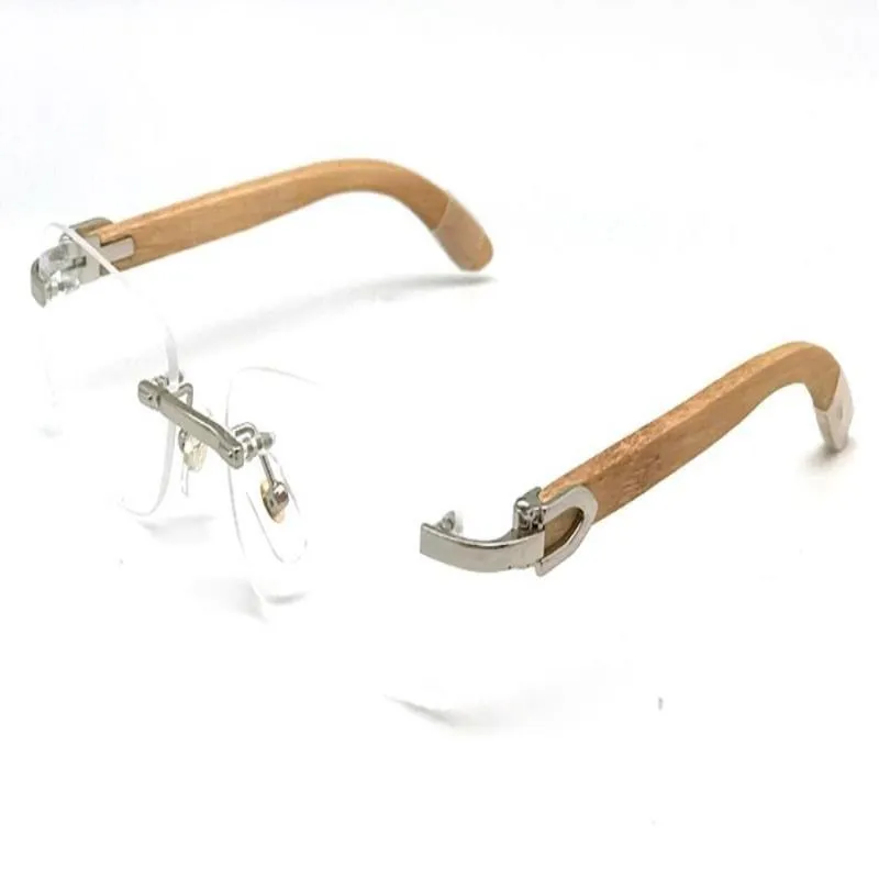 Rimless Square Sunglasses For Men Designer Retro Style Uv400_voghion.com
