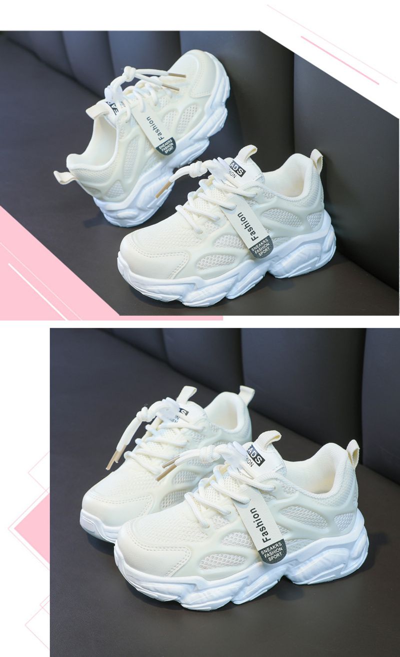 Girls Mesh Sneakers Breathable Torre 2023 New Fashion Children's Shoes_voghion.com