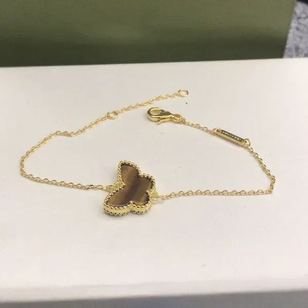 Braccialetto portafortuna con quadrifoglio in argento Sterling per donna, placcato in oro, con catena, regalo e8Ic#_voghion.com