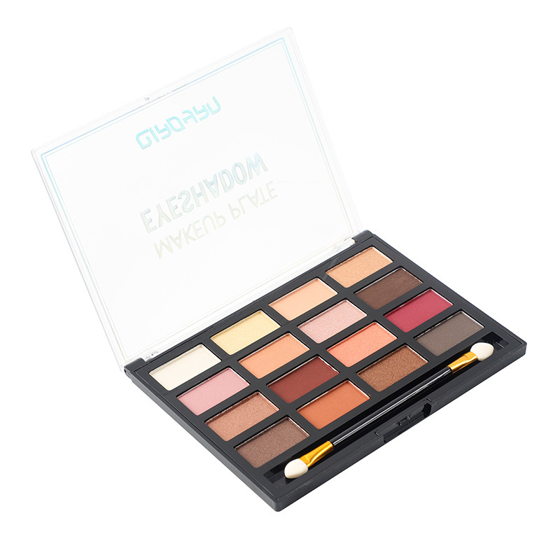 Héichqualitativ Nei 16 Faarwen Peach Makeup Perl Aenschattplack Äerdfaarf Nude Makeup Ufänger sinn net einfach Faarf Makeup Aenschatt ze verschmieren_voghion.com