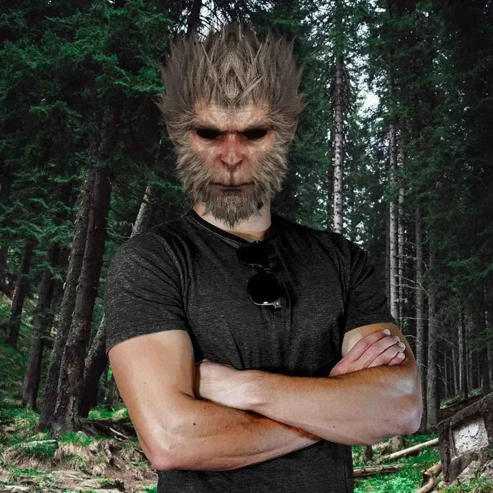 Game Wukong Cosplay Mask Headwear Monkey Role Play Accessories Halloween Carnival Party Props 240902_voghion.com