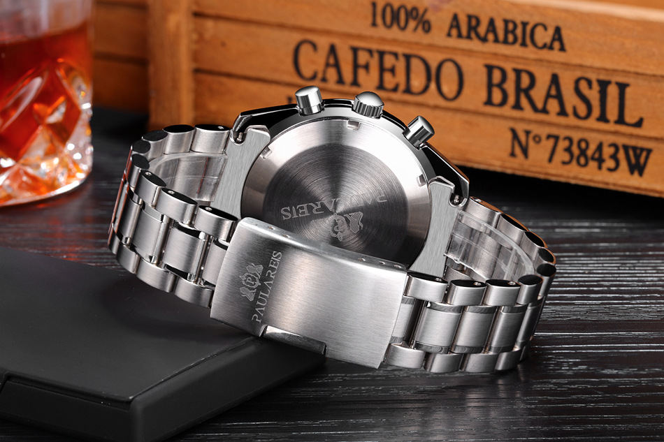 Fully Automatic Mechanical Multi-Function Strong Luminous Steel Strap Men's Watch AUTOMATIC WATCH_voghion.com