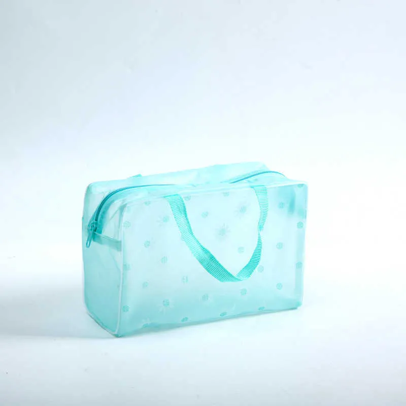 1 Stück PVC Damen transparente wasserdichte Reißverschluss Beauty-Box Reise Make-up Tasche Handtasche Y241023_voghion.com