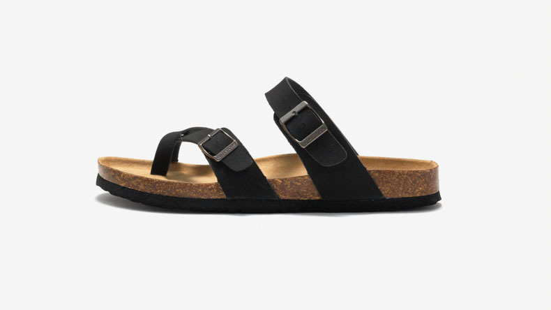 Ruizu 2024 autumn and summer new women's cork slippers trendy men's sandals couple beach shoes cork outdoor wear_voghion.com