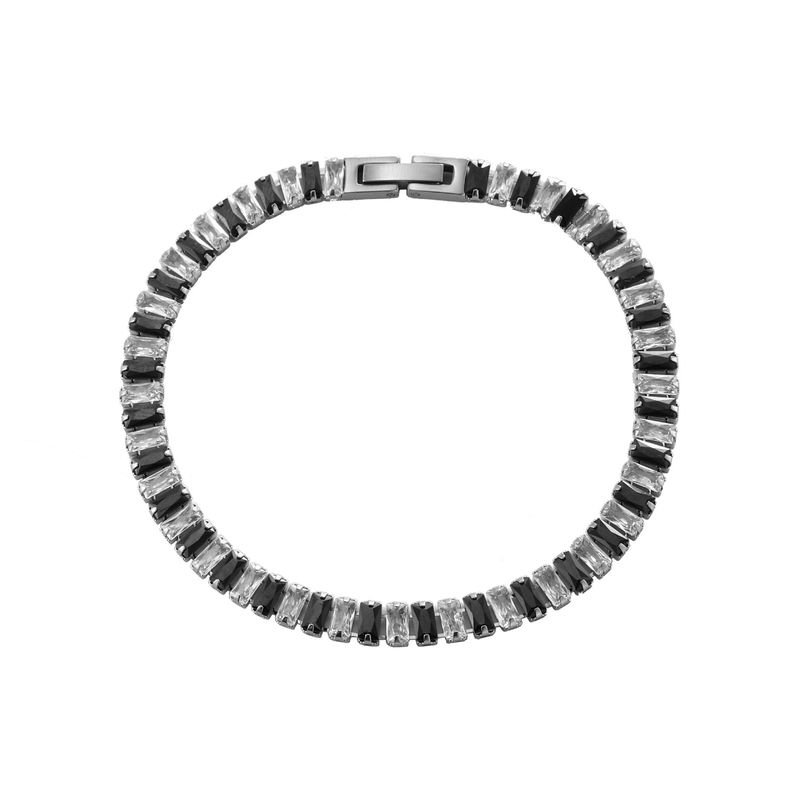 Bracciale tennis in zircone e titanio per uomo e donna_voghion.com