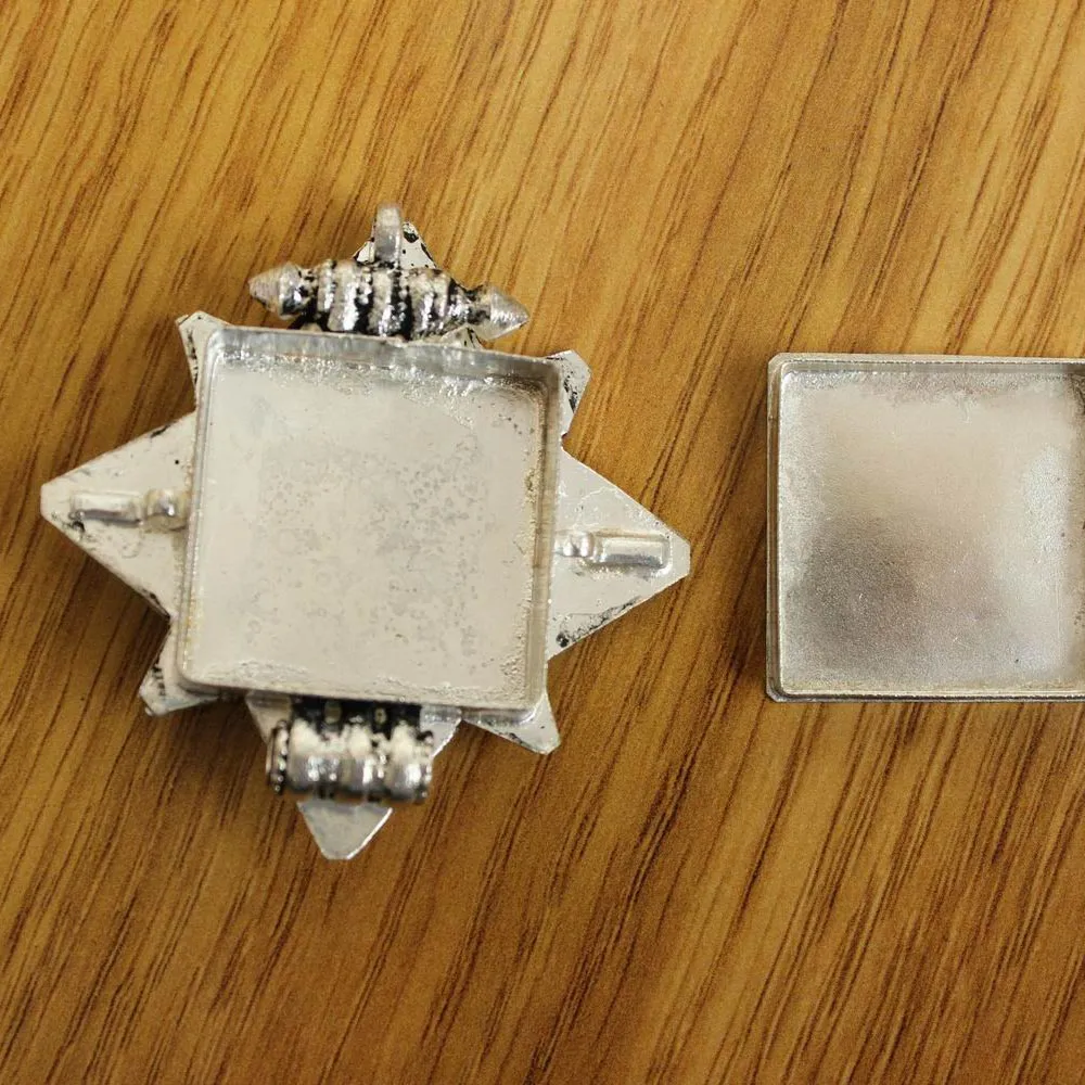 Collane con ciondolo PN009 Tibetano Argento Pietra colorata Anticato Stella Scatola di preghiera Collana Etnica Tibet Gau Amuleto Fatto a mano_voghion.com