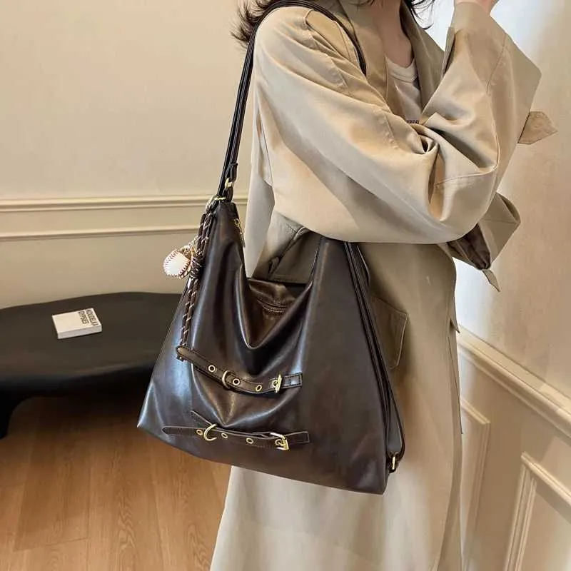 Damen Casual Schulter Multifunktionale Praktische Große Kapazität Damen Handtasche Reißverschluss Einkaufs Umhängetasche Y241216_voghion.com