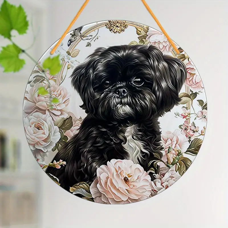 8" Shih Tzu Sonnenfänger - 2D-Fensterdekor aus Acryl. Perfekt für Veranda/Schlafzimmer/Wohnzimmer. Einzigartiges Geschenk zum Thema Haustier._voghion.com