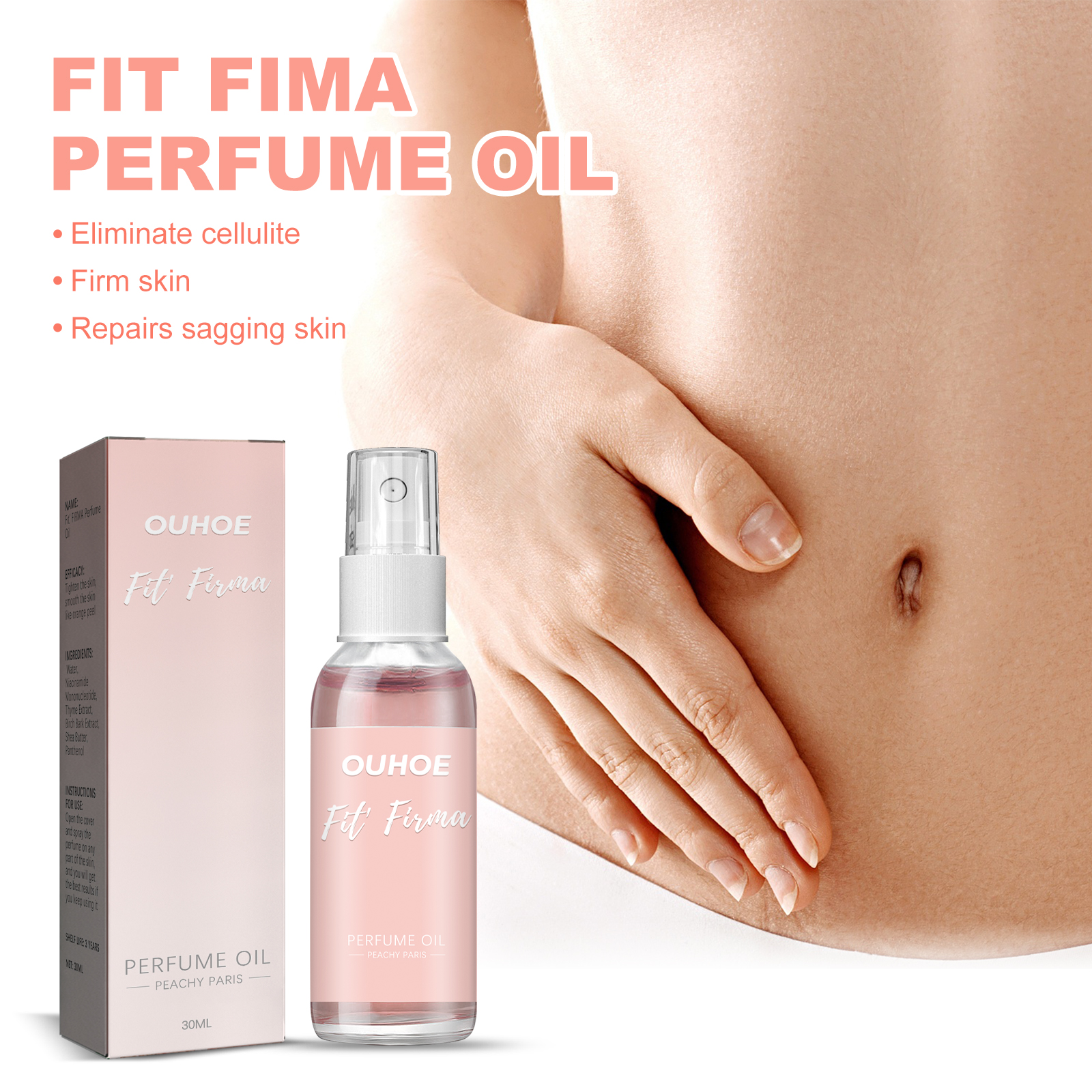 OUHOE Firming Perfume Body Oil Mist Toning Huidverzorging Voedende Sculpting Spray Met Natuurlijke Essentie_voghion.com