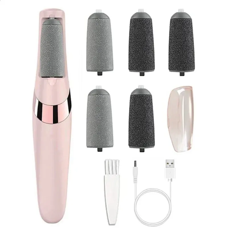 Pink Electric Foot Grinder - Hard Skin Removal, Rechargeable_voghion.com