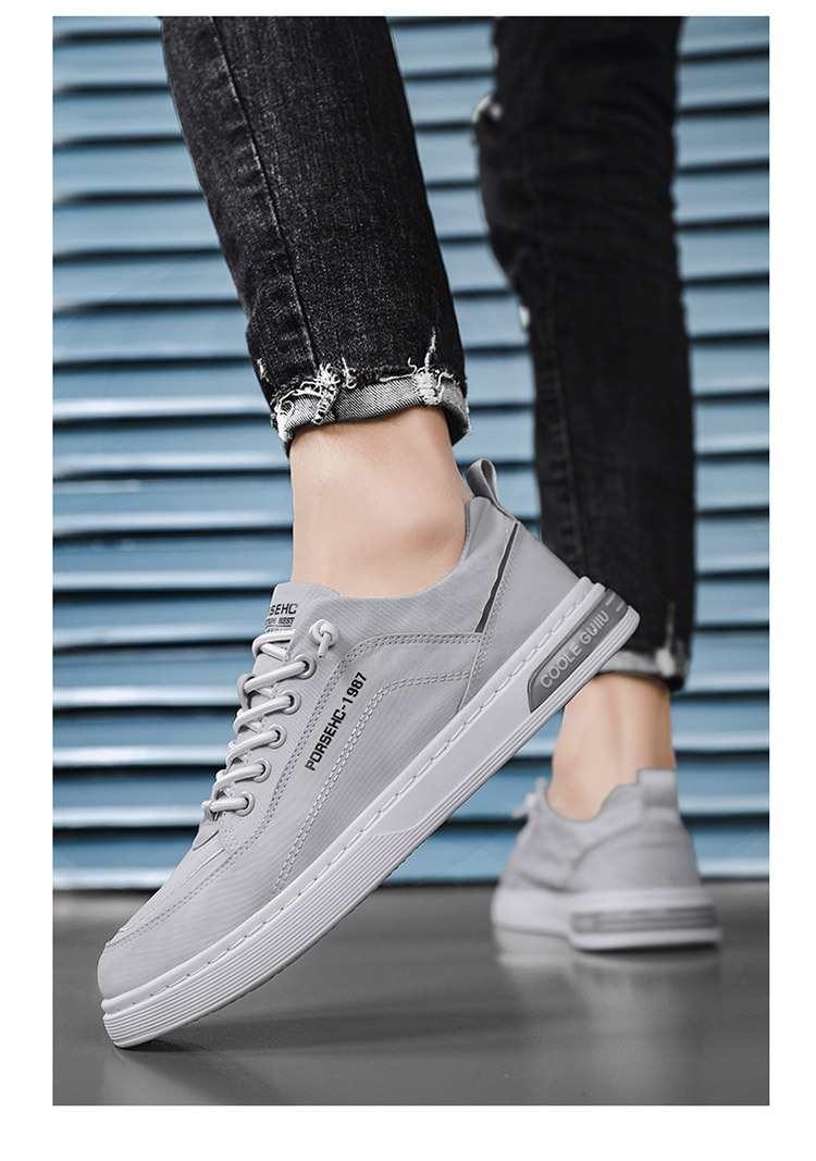 Men's Breathable Casual Canvas Slip-On Shoes For Summer - Lightweight Comfortable Sneakers With Round Toe & Rubber Sole_voghion.com