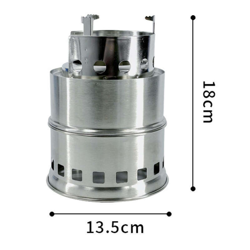 Firewood Portable Barbecue Stainless Steel Folding Alcohol Outdoor Stove_voghion.com