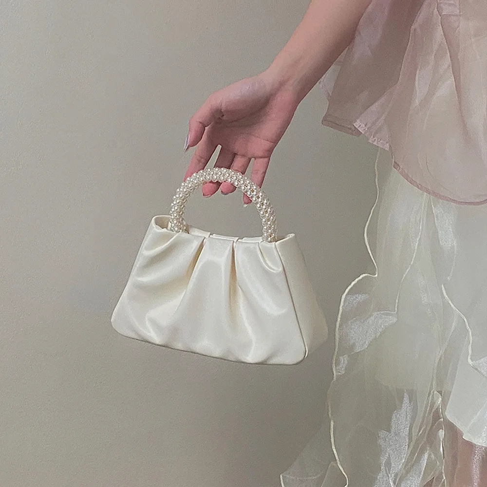 1 Stück Perlen Perlen runder Griff für Frauen Metallring geflochtene Perlen Handtasche Ersatzgriffe Geldbörse Rahmen DIY Tasche_voghion.com