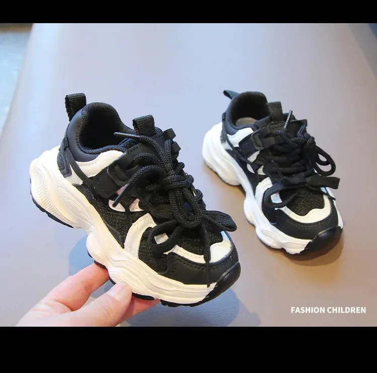 Childrens girls fashionable sports breathable and non slip childrens school running shoes boys version 240912_desvips.com