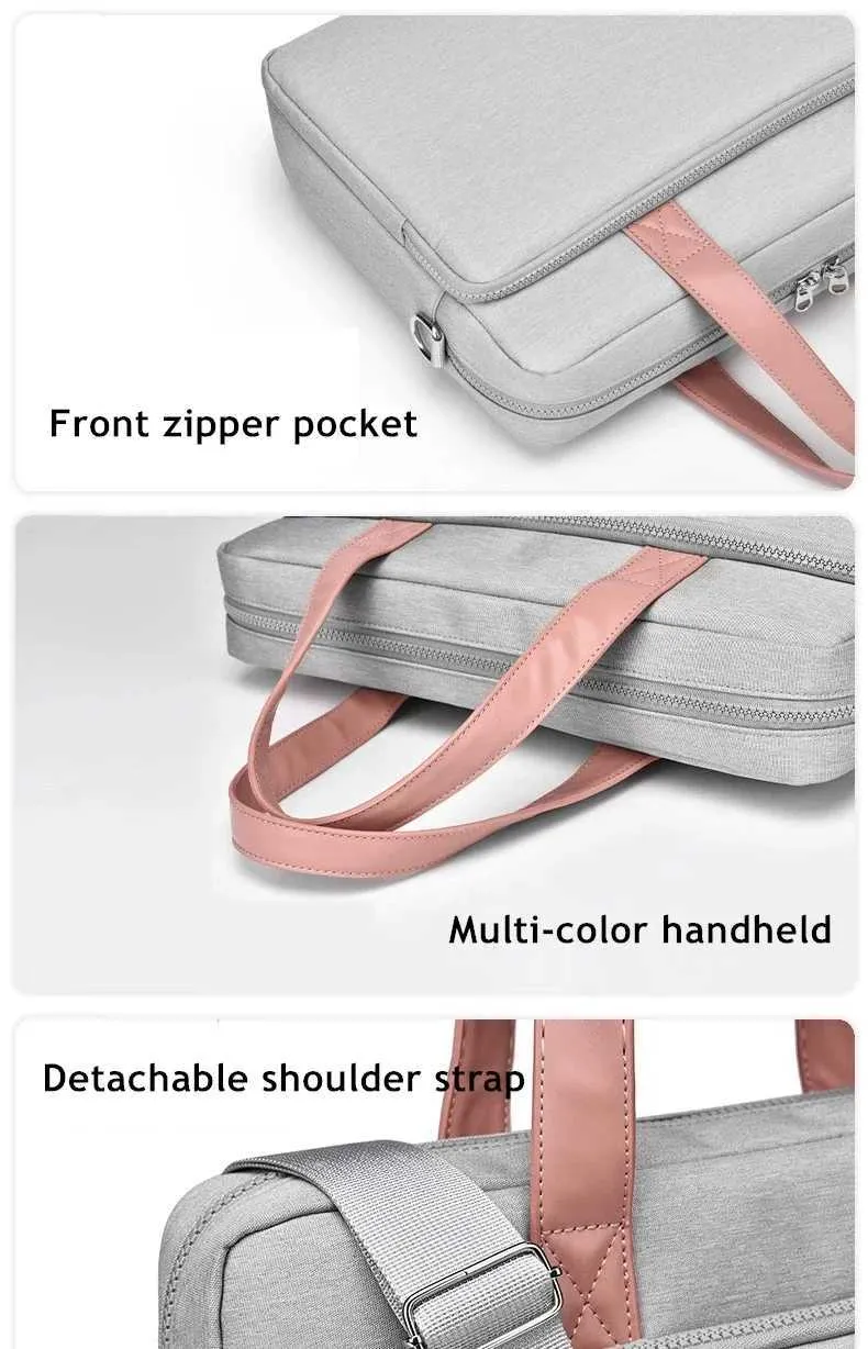 Geantă de laptop rezistentă la șocuri 14/15/16 inch geantă de mână servietă bărbat/doamnă husă de umăr pentru carte notebook tabletă PC Ba241107_voghion.com