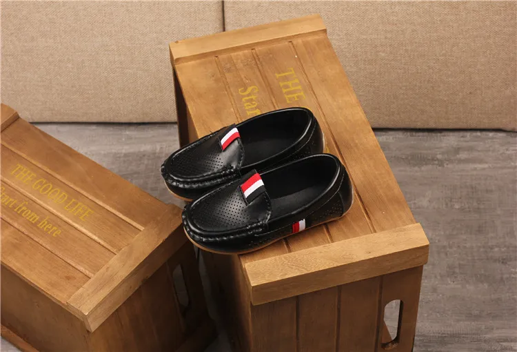 Kanner PU Lieder Jugend Casual Style Happysteps Weich bequem Loafers Slip on Klengkanner Kannerschong Gréissten US5C-US4Y_voghion.com
