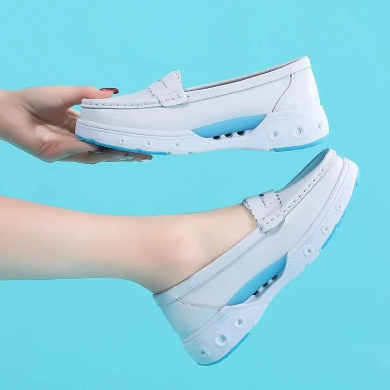 Nurse Leather soft soles breathable, odor-proof, non-slip hospital work shoes 456_ecoleips.com