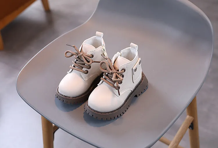 Lasten PU-nahkaiset talvikengät pojille ja tytöille, liukumattomat taaperoiden lyhyet lumikengät, Littlesprouts-koot 21–30_voghion.com