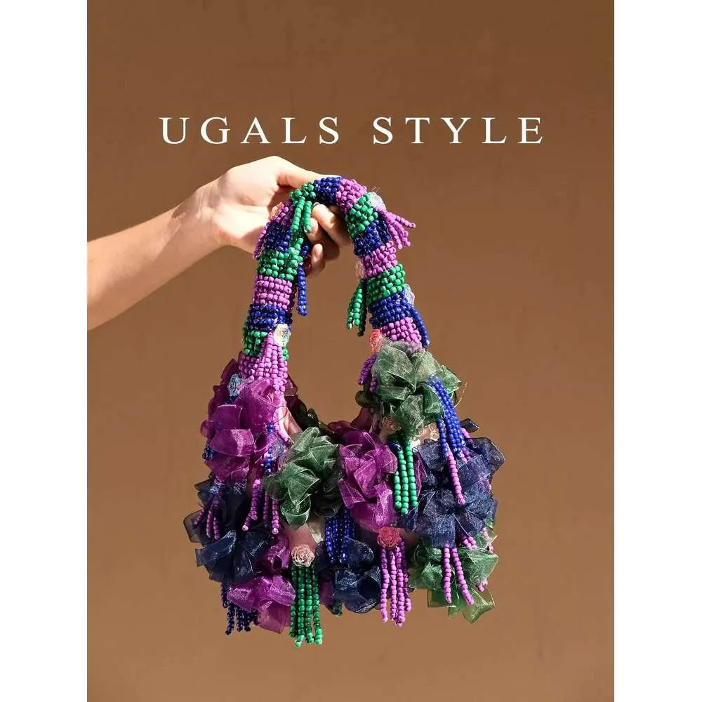 Women's Handbag Fashion Ral Beads Beaded Woven Handmade Shoulder Wedding Party Clutch Purse Holiday Vacation Beach Bag_voghion.com