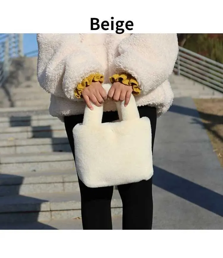 Fi Winter Bucket Artificial Fur Small Casual Shoulder Bag Design Womens Club Wallet Handbag Y241025_voghion.com