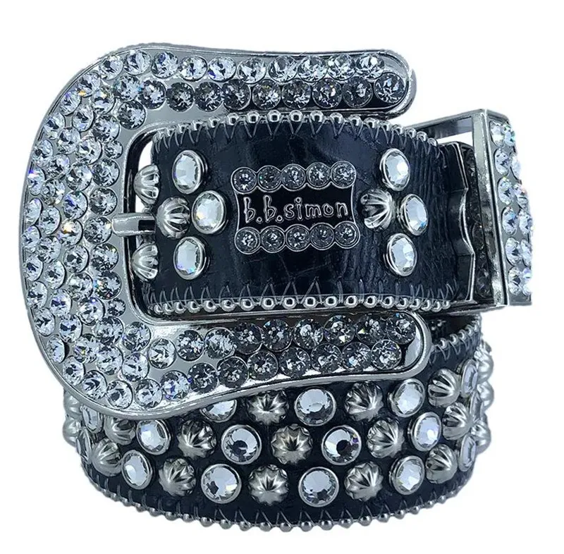 Retro Leder Herren 2024 Gürtel Elegante Diamant Moderne Kreative Taille Breite Cinturones Femme Multi Styles Vollkristall Bb_voghion.com